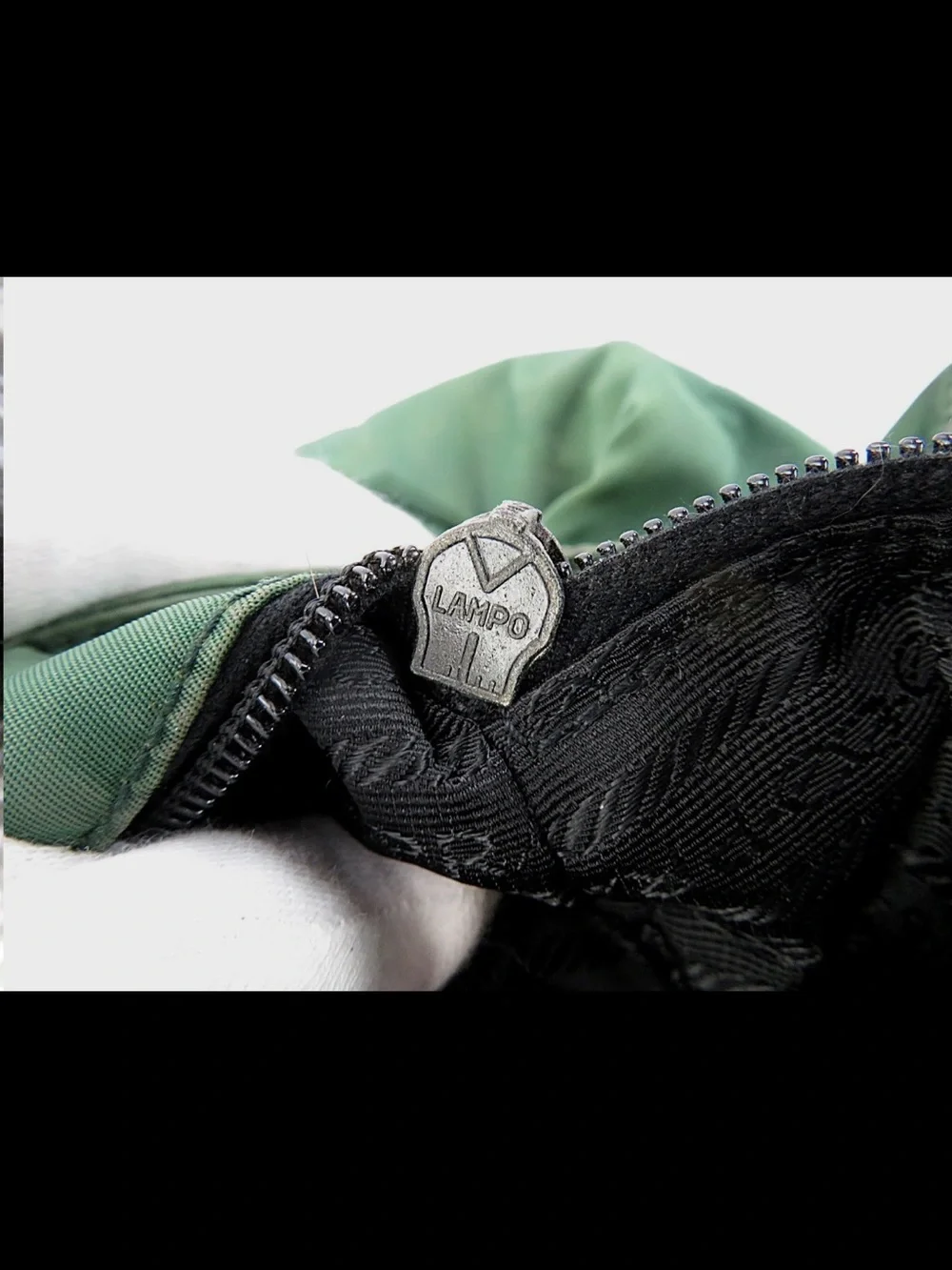 Prada Green Nylon Tote Bag